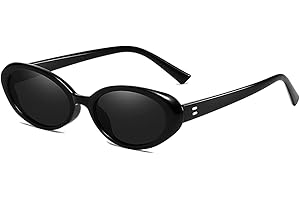 LHSDMOAT Occhiali da Sole Cat's Eye Retro Anni '70 Ovale - Unisex Stile Vintage per Guida e Viaggio, Lenti UV400 Protezione Occhi Moda Contemporanea