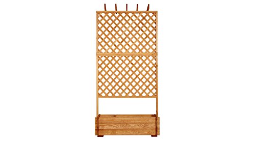 PROMADINO Holzspalier Pergola mit Rankkasten 140×200 cm 1 Stk., 200 cm - 4