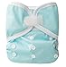 Kawaii Baby One Size Velcro Cloth Diaper Cover for Prefolds Light Blue
