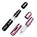 PressIt Travel Size Perfume Atomiser Spray Bottle with Easy Refill, Black/Pink