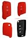 Produktbild CK+ Seat Auto-Schlüssel Hülle Key Cover Case Etui Silikon für Ibiza Leon Alhambra Altea Toledo Mii - Rot