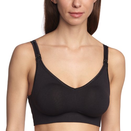 Bravado Designs Women's Body Silk Seamless Nursing Bra, Black, 44D (Manufacturer Size:Large)
