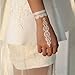 Pusheng 1pcs White Henna Ink Lace Flower Temporary Flash Tattoo Inspired Stickers J016W