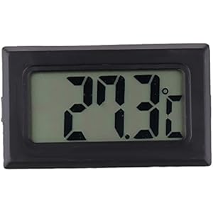 MagiDeal LCD 3D Digital Fisch-Reptile Aquarium Tank Thermometer Temperatur - Schwarz