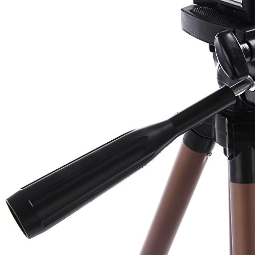EMEBAY - 125 cm Generale di treppiede (Ultra - leggera regolabile) + Adattatore di sostegno Smartphone; Treppiede Per Telecamera digitale, Telecamera, Fotocamera digitale SLR , Smartphone , Treppiede proiettore, (Treppiede iPad, ma non Comprende l 'adattatore), il Filo di 1/4