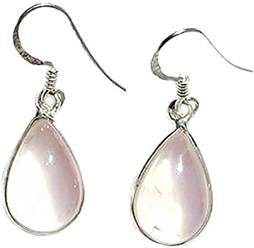 Rose Quartz &amp; Sterling Silver Earrings