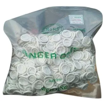 Aadvay ESD Finger Cot White 800 pcs packet - White (1 packet=800pcs), Anti-static latex rubber Finger tip protective sleeves [reusable] 400grams, suitable for PCB & Electrical Components PACK OF (1)