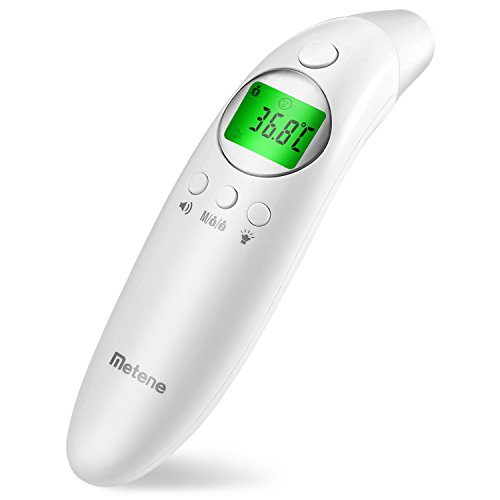 Preisvergleich Produktbild Metene Medizinisches Fieberthermometer für Stirn und Ohren,Digitales Thermometer ohne Kontakt mit sofortiger Ergebnisanzeige,für Baby,Kinder und Erwachsene – Anerkannt von CE&FDA