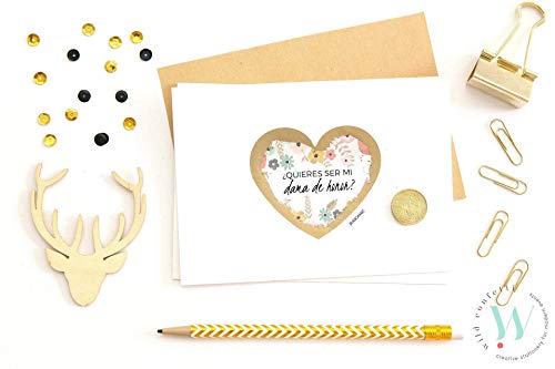 Quieres ser mi dama de honor? Tarjeta de Dama de Honor Testigo boda Invitación de boda Reserva de Fecha Madrina de Boda Postal Rasca