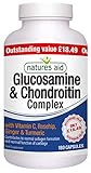 Natures Aid Glucosamine and Chondroitin Complex, 180 Capsules (Rosehip, Ginger, Turmeric and Vitamin C, Contributes to Normal Collagen Formation and Normal Function of Cartilage)
