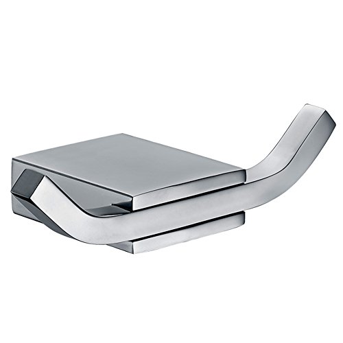 Aothpher 304 Edelstahl verchromt Handtuchhaken, Modern Chrom Handtuch Robe Luxus Quadrat Badezimmer Zubehör - 3