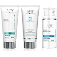 APIS Exfoliating Set: Enzymatic Gommage, Oxy O2 Oxygen Scrub & Bioenzymes with Algae - Skin Renewal & Microdermabrasion Effect, 500 ml