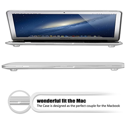 tinxi® Zweiteilige Matte Gummierte Harte Schutzhülle für Apple Macbook Pro Retina 13,3 Zoll (Modell A1425 A1502) Hülle Cover Schale Schutz Hülle Tasche Etui Case Shell Hard Plastik transparent mattiert weiß (Passt nicht für Macbook Pro 13.3 zoll A1278) - 4