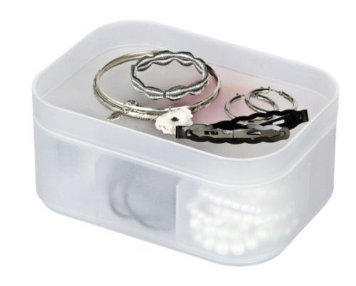WENKO 21000100 Organizer Ice Cube S Weiß – 6 Kammern, stapelbar, Kunststoff – Polypropylen, 15.5 x 7 x 11.5 cm, Weiß - 6