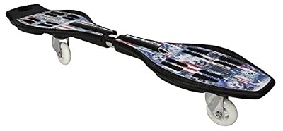 FREEGUN Wave Board avec Sac Skateboard Mixte Enfant, Noir/Bleu