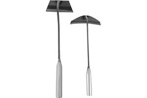 HAPPYYAMI 2pcs Portable Hoes Plowing Tools for Weeding and Cultivating for Gardening and Outdoor Use Includes Practical Hoes Trapezoidal Crescent