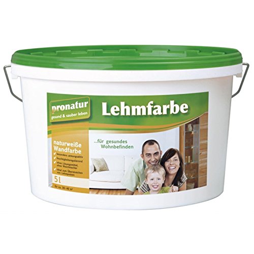 pronatur Lehmfarbe Naturfarbe Wandfarbe weiß 5l