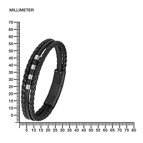sOliver-Kinder-Armband-Teenager-Jungen-182-cm-verstellbar-Edelstahl-IP-Black-Leder-schwarz