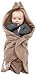 Wallaboo Baby Blanket Fleur, Supersoft 100% Cotton, For Pram, Moses Basket or Crib and Travel, Taupe