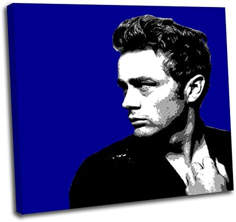 Canvas Culture - James Dean Pop Art Box Framed Canvas Art Print Picture 2 Blue 50 x 50cm