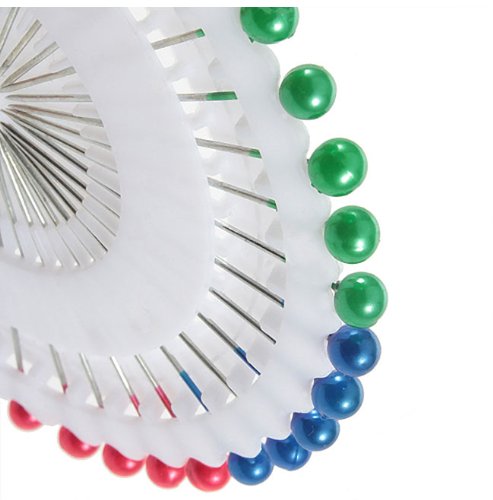 CHIC*MALL 480pcs Schneiderei Stecknadeln Rundkopf-Farbe-Perlen-Corsage Pin Sewing - 4
