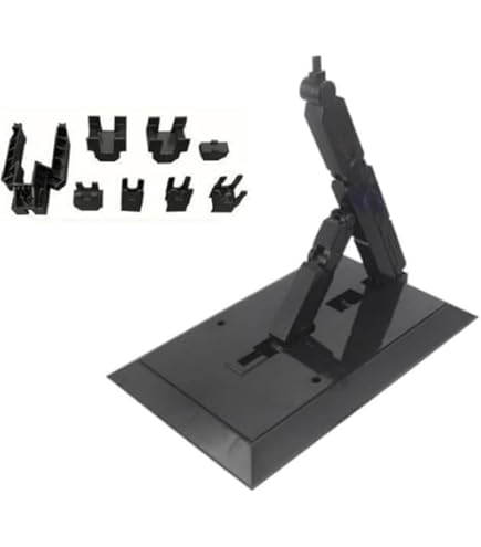 Shiwaki Support Universel Pour Modèles Et Figurines D'Action - Base D'Affichage Noire Pour Gundam, Robot, Saint Cloth - Idéal Dès 6 Ans