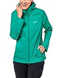 ergonomische Kapuze Jack Wolfskin Damen Arroyo Wetterschutzjacke, deep Mint, M