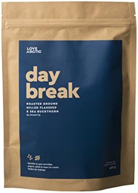 Roasted Ground Milled Flaxseed &amp; Sea Buckthorn, 400g | Love Arctic | Premium Flaxseed | 1 tbsp contains 100% of daily Omega-3 need | GMO Free