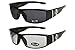 Produktbild 2er Pack Choppers 6608 Sonnenbrillen Unisex Herren Damen Männer Frauen Brille - 1x Modell 01 (schwarz glänzend / schwarz getönt) und 1x Modell 14 (schwarz glänzend / annährend transparent)