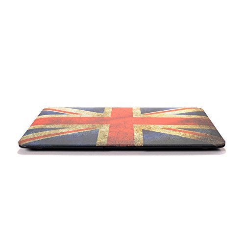 HASESS Jahrgang Union Jack Muster Matte Gummi Coated Harte Schale Case Abdeckung für 13-Zoll MacBook Air 13.3″ A1369 A1466 + Klar TPU Tastatur Abdeckung + Klar LCD-Schirm-Schutz – UK Flaggege - 7
