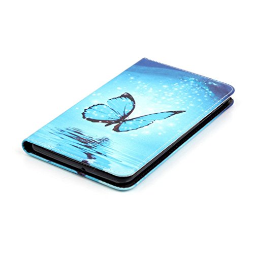 SZHTSWU Kunstleder Tasche für Samsung Galaxy Tab A 7.0 (2016) Tablette, Farbmalerei Serie PU Leder Tablette Tasche Hülle Schutzhülle Flip Wallet Case Ledertaschemit Kartenfächern und Ständerfunktion für Samsung Galaxy Tab A 7.0 SM-T280/SM-T285 Wi-Fi (2016) Tablet-PC (Mondlicht Schmetterling 10) - 6