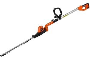 Yard Force Taille-haies téléscopique sans fil 20V avec tête réglable, longueur de coupe 41cm, batterie Li-Ion et chargeur LH C41A