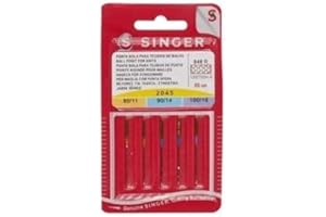 Singer Jersey ago 2045 Mix 5er ago, Metallo, Argento, 7 x 0,03 x 4 cm, 5 unità