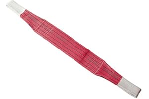 PONSA. 5T - 4 m Élingue plate rouge en polyester de haute résistance, de 5000 kg de résistance et 4 m de longueur 030151004102