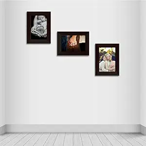 ArtzFolio Wall Photo Frame D435 Dark Brown 4x6inch;Set of 3 PCS