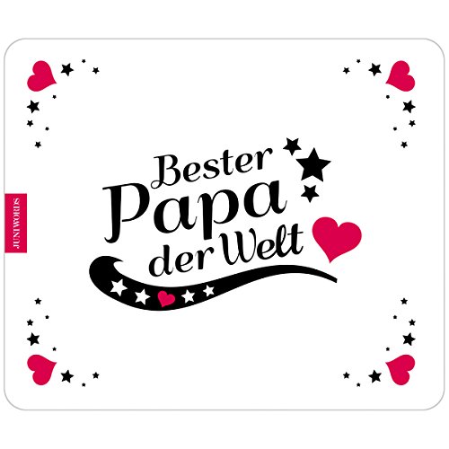 Wandkings Mousepad / Mauspad mit Schriftzug „Bester Papa der Welt“ – Design wählbar – ideales Geschenk für Väter – MOTIV 4 - 2