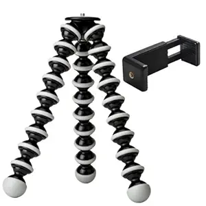 SWAPKART Gorilla Tripod/Mini Tripod 13 inch for Mobile Phone with Holder for Mobile, Flexible Gorilla Stand for DSLR & Action Cameras and Other uses
