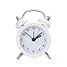 Produktbild Uhr,Binggong Twin Bell Silent Alloy Edelstahl Wecker Pocket Mini Metall Digital Wecker Student Home Pure Farbe Wecker (7.3 cm * 5.2 cm * 2.0 cm, Weiß)