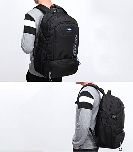 FANDARE Freizeit 15.6 Zoll Laptop Rucksack Reisetaschen Schulrucksack Reisen Wanderrucksäcke Daypack Herren Oxford Polyester - 2
