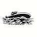 Produktbild Große Navy Military Submarine Silhouette Wandaufkleber Wohnzimmer Abnehmbare Vinyl Wandtattoos Klebstoff Wohnkultur a3 59 * 25 cm