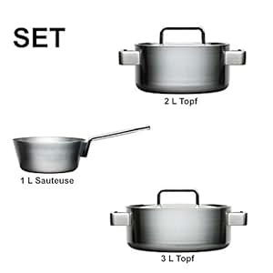Amazon.de: Iittala Tools Kochtopf Set, 3-teilig