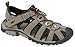 Produktbild Herren PDQ Trekking Sandalen Knebelknopf und Klettverschluss , Beige - Dark Taupe/Orange - Größe: 42.5