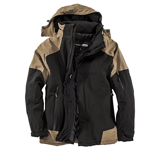 bergren Herren Microfaser-Jacke schwarz-sand Marc & Mark, XL Gre:6XL
