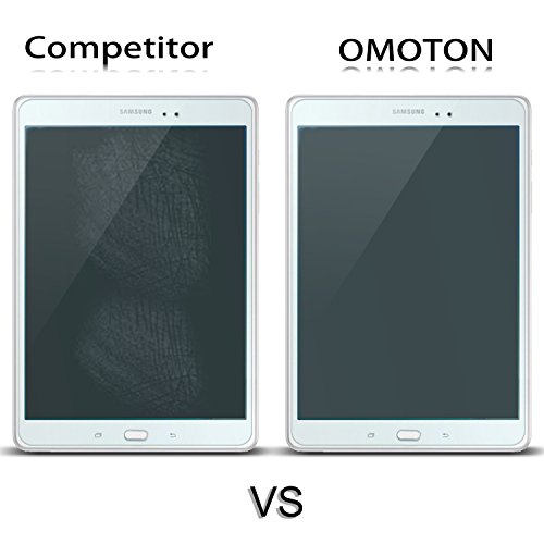 OMOTON Displayschutzfolie für Samsung Galaxy Tab A 9.7, panzerfolie mit [2.5Dabgerundete Kanten ] [9H Härte] [Kristall-klar [kratzfest] [Luftbläschen-frei][lebenlange Garantie] - 6