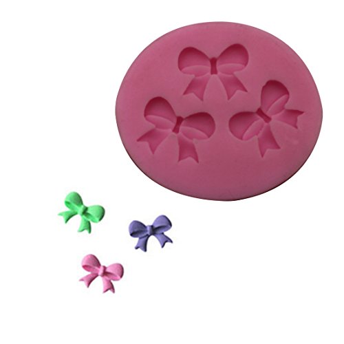 joyliveCY 3D Bowknots Blume Silikon Fondant Kuchen Schokoladen Mold Decorating Backen Form Werkzeug DIY - 2