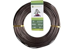 Geosism & Nature Alambre de Aluminio Cobre (Cobre de Aluminio) Geotools 2,0 mm para Bonsai, 500 gr, 58 m