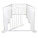 BABY VIVO LARGE 8 SIDE WOODEN BABY PLAYPEN WITH DOOR NEW WHITE