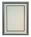 Produktbild Frames and Mirrors 4 U R7 Silber Bilderrahmen mit Doppeltem Passepartout, Kiefer, Weiß/Schwarz, 41 x 30 cm, Bildgröße: 30 x 20 cm