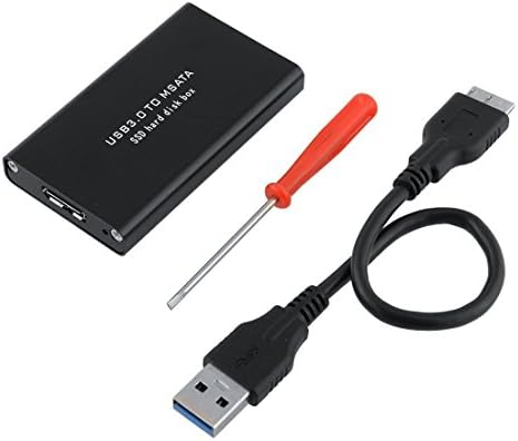 SNANSHI USB3.0 to MSATA SSD Hard Disk Box External Enclosure Case Black