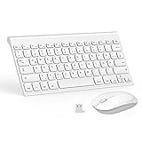 【KOMPATIBILITÄT & BETRIEB】 die Tastatur Maus Set ist mit Windows XP/ Vista/ Win 7/ Win 8 und Win 10 vollständig kompatibel, mit Mac OS sind die Multifunktionenstasten nicht benutztbar. Die Funktastatur ist mit eingebautem Akku betrieben, USB Maus mit 2*AAA Batterieben. ACHTUNG: Batterie nicht im Lieferumfang enthalten.